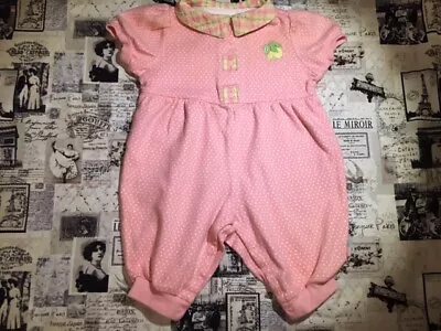 Vintage Gymboree 1998 Summer Citrus Layette Pink Bubble Romper One Piece NB 3-6 • $18