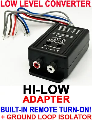 Hi Low RCA Line Output Converter +Built-in Remote Turn-On +Ground Loop Isolator • $17.95