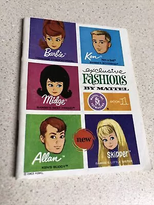 Vintage 1963 Mattel Exclusive Fashions Book 1 Pamphlet Barbie Ken Allan Midge • $10.89