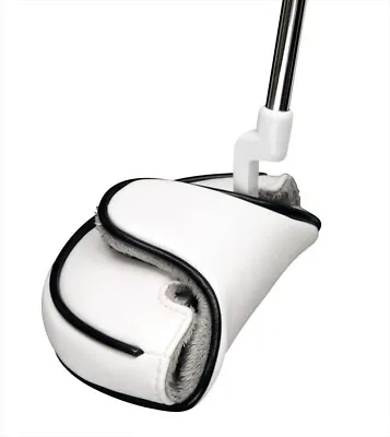 Golf Mallet Putter Headcover - WHITE - Fits Most Right Hand & Left Hand Putters • $8.95