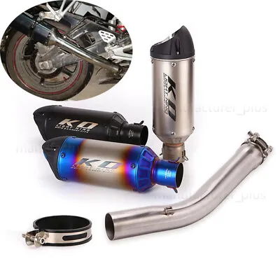 For Yamaha YZF R6 1998-2005 Mid Exhaust Pipe Slip On 51mm Muffler Silencers Tip • $127.40