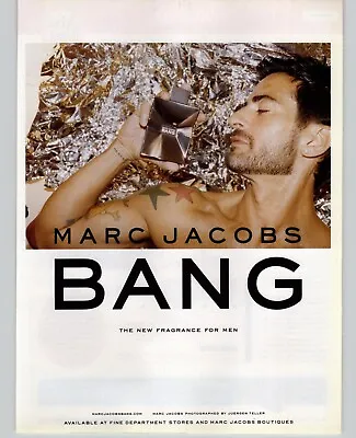 2010 Marc Jacobs BANG Men's Cologne Promo Vintage Print Ad Shirtless Model  • £9.64