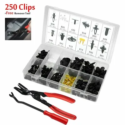 250 Clips+2 Tools Fits For Nissan Hood Door Fender Bumper Retainer Fasteners Kit • $45.50