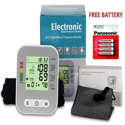 Blood Pressure Monitor Upper Arm  For Home Use With Cuff BP Machine • £9.49
