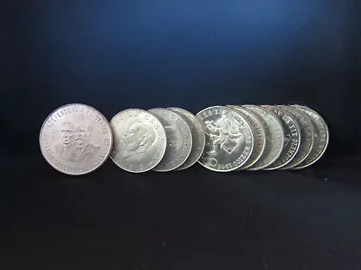 10 Coin Lot Of Silver Mexican AU/BU Pesos - SEE DESCRIPTION FOR THE DETAILS • $351.95