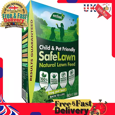 Westland Safe Lawn Friendly Weed And Moss Killer Grass Fertiliser Pet Care Feed • £20.10