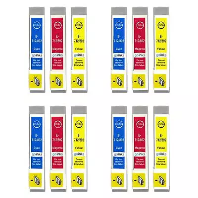 £17.55 • Buy 12 C/M/Y Ink Cartridges For Epson Stylus CX4300, DX4400, DX7000F, DX7450, SX205