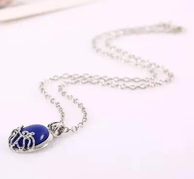 Vampire Diaries Katherine Jewelry Blue Symbol Necklace Chain Cosplay • £9.06