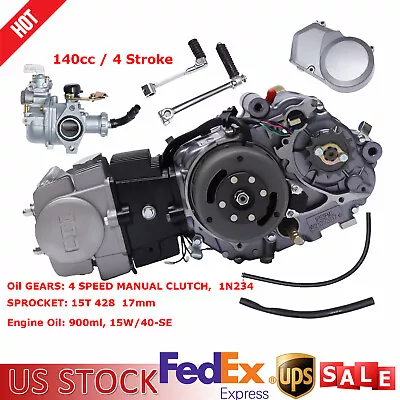 140CC 4 Stroke Racing Complete Engine Motor Kit For Pit Dirt Bike Honda CRF50  • $336