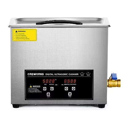 6L Stainless Steel Ultrasonic Cleaner 180W Sonic Cavitation Machine With Heater • $99.99