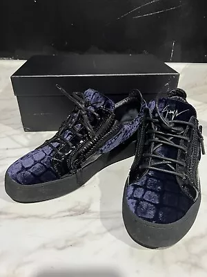 Giuseppe Zanotti Men's Blue May London SC Meredith Navy Shoes Size 42 • $185