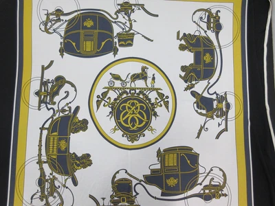 $299 • Buy Authentic Excellent HERMES Jersey Scarf 100% Silk EX LIBRIS Black Box 103042 B