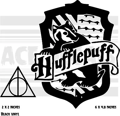 $5.99 • Buy Harry Potter - Hufflepuff - Deathly Hallows 2 Pack - Vinyl Decal Sticker