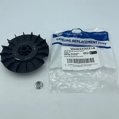 NEW Genuine OEM GE Washer 1/3HP Motor Pulley + Nut WH03X32218 AP7034989 WH49X... • $20.49