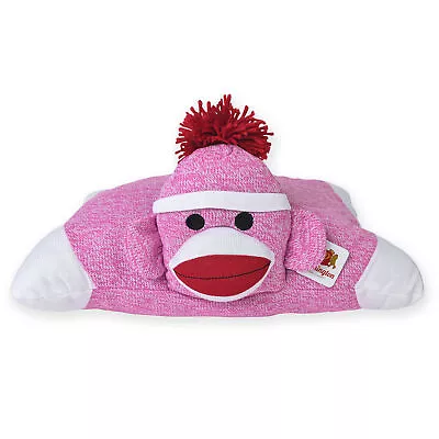 Pennington Sock Monkey Pillow Pink 16  Inch • $33.95