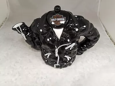 Harley Davidson Leather Jacket Teapot By Vandor Mint In Box • $49.99