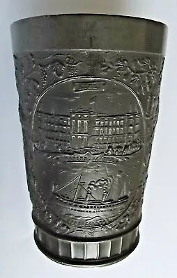 1900s. GERMANY WINE GOBLET PEWTER / HOHENZOLLERN KIEL MARINE ACADEMY & SHIP • $120