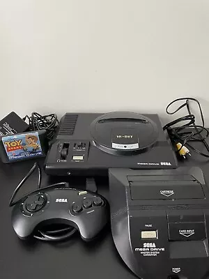 📼Sega Mega Drive - Console + Master System Converter + 1x Game *GC* -Tested- • £145