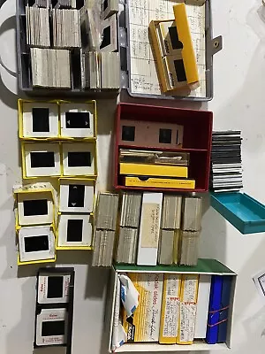 Large Lot   Vintage Slides Travel Family  Museum Fans Etc Some 3d Stereo • $250