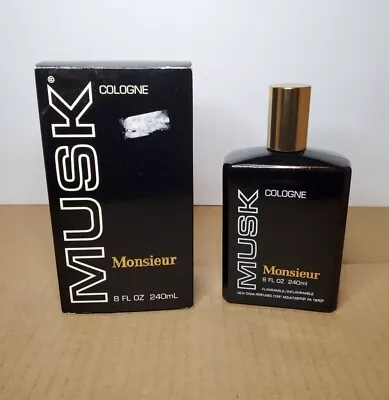 Monsieur Musk 8 Fl Oz Mens Cologne Splash By Dana Discontinued - NEW IN BOX! • $89.95