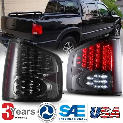 For 94-04 Chevy S10/GMC Sonoma Isuzu LED Tail Lights Brake Rear Lamp Black Smoke • $86.99