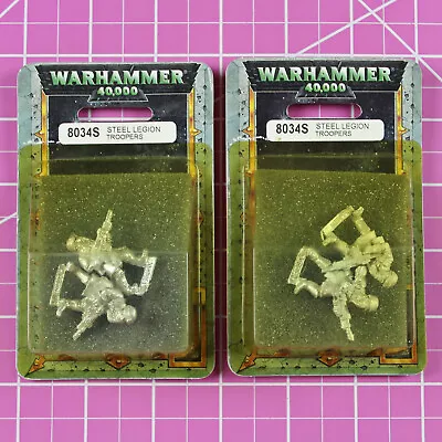 Warhammer 40K Steel Legion Troopers (2 Packs!) Metal OOP Citadel Imperial Guard • $54.95