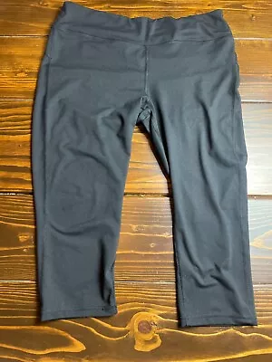 Marika Pants Women's Size XL Black Activewear Capri Pull On • $12.99