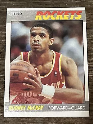 RODNEY MCCRAY 1987 HOUSTON ROCKETS 87-88 FLEER BASKETBALL #72 Of  132 MINT • $1.01