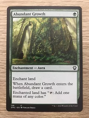 Abundant Growth MTG Magic The Gathering Card NM Mint Dominaria Commander DMC • $3