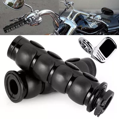 Black Hand Grips Throttle Boss Fit Yamaha V-Star Vstar V Star XVS 1100 Silverado • $35.56