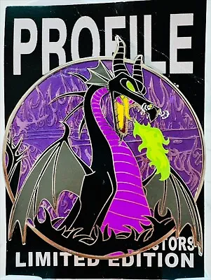 Disney Pin Maleficent Dragon Wdi Villain Profile Fantasy Le 25 Purple RARE • $104.40