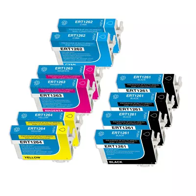 10 Hi-Yield Ink For Epson 126 T126 WF3520 3540 WF7510 7520 WF545 635 645 840 845 • $29.99