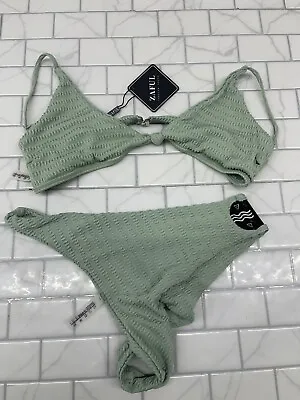 $14.99 • Buy ZAFUL 2 Piece Womens Green Swimsuit Large L 8