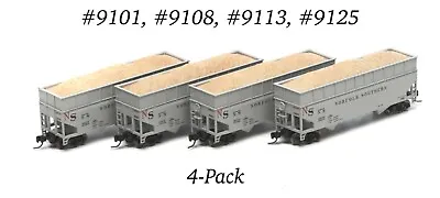 N Scale Athearn ATH6598 40' Wood Chip Hopper W/Load #1 Norfolk Southern 4 Pack • $199.99