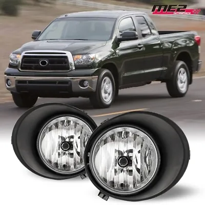 Clear Lens For Toyota Tundra 2007-2013 Fog Lights W/Bezel+Wiring+Switch Kit Pair • $49.99