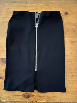 Primark Short Zip-front Skirt Size 12 In Black. • £2