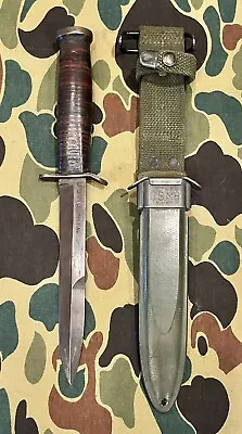 Wwii M3 Fighting Knife-smooth Handle Blade Marked Imperial- W/ M8 Sheath • $285