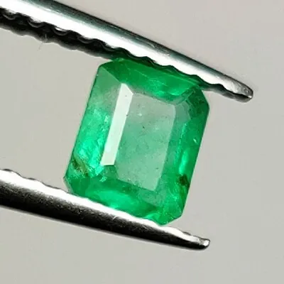 0.60 CT - Natural Zambian Emerald Octagon Shape Good Luster Green Gem - 5216 • $9.99