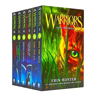 Warrior Cats Series-1 Prophecy Begin By Erin Hunte 6 Books - Ages 8-12-Paperback • £14.90