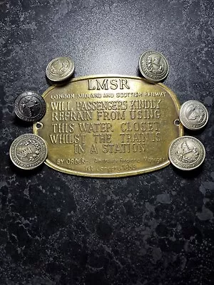 Antique London Midlands & Scottish Railway  Buttons & 70s Tourist Novelty Sign. • £65