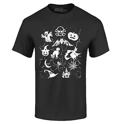Halloween Mash Witch Skull Pumpkin Ghost Cat T-shirt Halloween Shirts • $13.95
