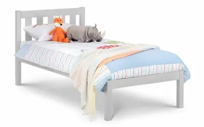 Light Grey Solid Pine 3′ Single Bed Frame L201cm X D98cm X H92cm MADRID • £229