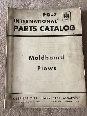 VINTAGE International Harvester Moldboard Plows Parts Catalog PO-7 Manual • $25