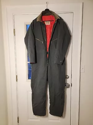 VTG L/XL WALLS BLIZZARD PRUF Twill Canvas Quilted Insulated Coveralls USA MADE • $40