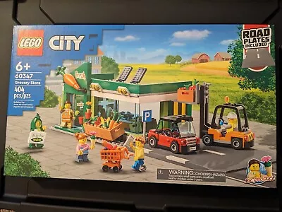 LEGO 60347 City Grocery Store With Road Plates Retired • $85