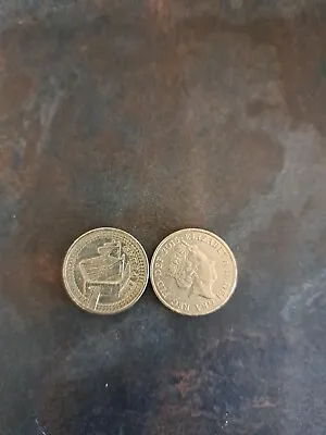 2015 And 2004 £1 Circulated  Coins.  • £3