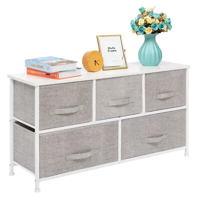 Fabric Cabinet Storage Unit Chest Of Drawers NonWoven Baskets Rack Bedside Table • £52.99