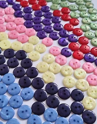 12mm 15mm Or 20mm Plastic 2 Hole Buttons - Choice Of Colours & Pack Sizes • $4.11