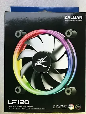 Zalman LF120 120mm Premium Double-Sided Ring LED Fan • £9.99