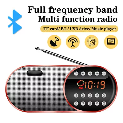 New Portable Digital Radio Rechargeable Mini AM/FM Radio +Bluetooth +USB/SD/AUX • $18.71